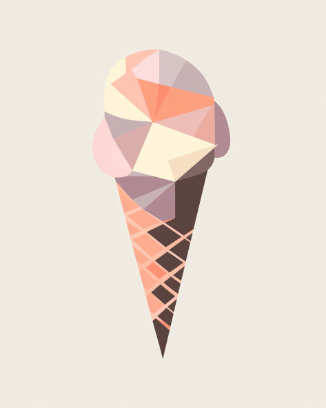 Strawberry Geometric Ice Cream